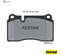 Genuine OE Textar Brake Pads Full Set Of 4 Front / Rear 2409803