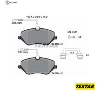 Front Brake Pad Set For Disc Fits Citroën C5 C6 Peugeot 407 607 TEXTAR 2413301