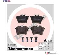 BRAKE PAD SET DISC BRAKE 24135.980.1 FOR PEUGEOT CITROEN C5/III/Break EVASION
