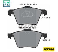 Textar Front Brake Pads fits Volvo V60 V70 S80 Ford S-Max XC70 S60 Galaxy Mondeo