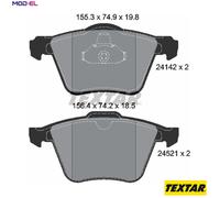 Textar Front Brake Pads fits Volvo V60 V70 S80 Ford S-Max XC70 S60 Galaxy Mondeo