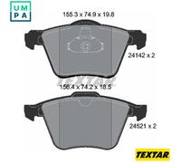 Textar Front Brake Pads fits Volvo V60 V70 S80 Ford S-Max XC70 S60 Galaxy Mondeo