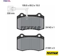 Brake pads 2414301 TEXTAR for SEAT LEON