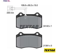 Textar Brake Pad Set 2414301 Disc Brake for SEAT Leon