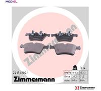 Brake pads 24151.202.1 ZIMMERMANN for MERCEDES-BENZ GL-CLASS R-CLASS M-CLASS