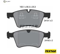 Textar Front Brake Pads fits Mercedes-Benz GL-Class R-Class M-Class 2415101