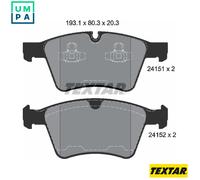 For Mercedes Genuine OE Textar Brake Pads Full Set Of 4 Front 2415101