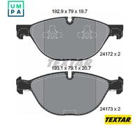Textar Brake Pads Front 2417201 - Genuine OE Full Set of 4 for BMW