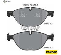 Textar Brake Pads Front 2417201 - Genuine OE Full Set of 4 for BMW