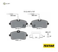 Genuine OE Textar Brake Pads Full Set Of 4 Front With Accessories 2417501