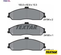 BRAKE PAD SET DISC BRAKE 2419401 FOR FORD AUSTRALIA TERRITORY FALCON/Pickup 4.0L