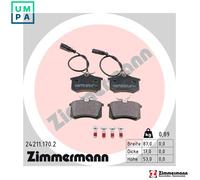 Brake pads 24211.170.2 ZIMMERMANN for AUDI A4 B5 Avant