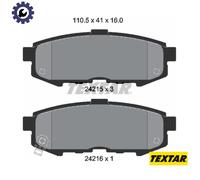 Textar 2421501 Rear Disc Brake Pad Set Fits Mazda