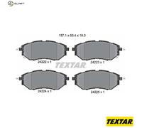Textar Front Brake Pads 2422201 - Fits Subaru Legacy Outback Tribeca Impreza Forester WRX