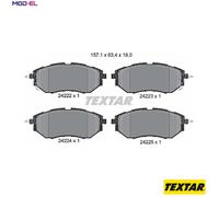 Textar Front Brake Pads 2422201 - Fits Subaru Legacy Outback Tribeca Impreza Forester WRX