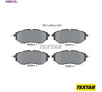 Textar Front Brake Pads 2422201 - Fits Subaru Legacy Outback Tribeca Impreza Forester WRX
