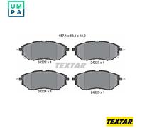 Textar Front Brake Pads 2422201 - Fits Subaru Legacy Outback Tribeca Impreza Forester WRX