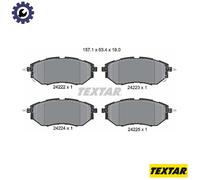 Front Brake Pads For Disc Fits Subaru Forester Impreza Legacy WRX TEXTAR 2422201