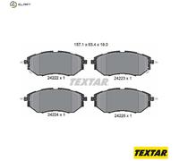 Textar Front Brake Pads 2422201 - Fits Subaru Legacy Outback Tribeca Impreza Forester WRX