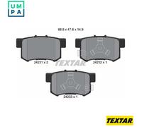 Textar 2423101 Rear Axle Disc Brake Pad Set Fits Honda