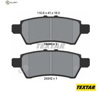 Textar Rear Brake Pads fits Nissan Navara Pathfinder Xterra 2424001