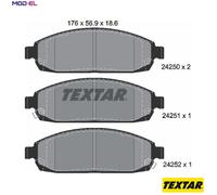 Brake pads 2425001 TEXTAR for JEEP GRAND CHEROKEE III COMMANDER
