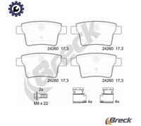 BRAKE PAD SET DISC BRAKE 24260 00 704 00 FOR FORD HJBB/HJBA/D6BA/HJBC 2.0L 4cyl