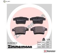 ZIMMERMANN 24260.165.2 Brake pad set
