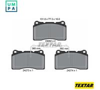 TEXTAR 2427301 Brake Pads Set Front for Alfa GT 147 156