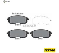 Brake Pads Full Set Of 4 Front 2428001 Textar Fiat For Nissan Suzuki