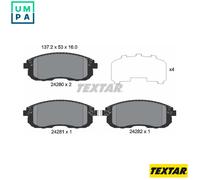 Brake Pads Full Set Of 4 Front 2428001 Textar Fiat For Nissan Suzuki