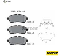 Textar 2428303 Front Axle Disc Brake Pad Set Fits Daihatsu Mazda Subaru Suzuki