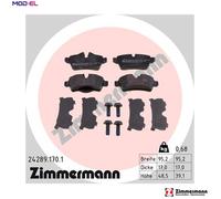 BRAKE PAD SET DISC BRAKE 24289.170.1 FOR MINI CLUBMAN N12 B14 A 1.4L 4cyl