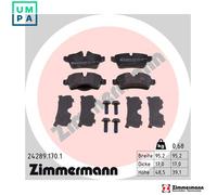 BRAKE PAD SET DISC BRAKE 24289.170.1 FOR MINI CLUBMAN N12 B14 A 1.4L 4cyl
