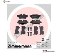 BRAKE PAD SET DISC BRAKE 24289.170.1 FOR MINI CLUBMAN N12 B14 A 1.4L 4cyl