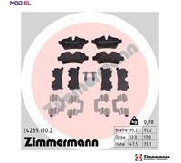 BRAKE PAD SET DISC BRAKE 24289.170.2 FOR MINI CLUBMAN N12 B14 A 1.4L 4cyl