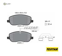 BRAKE PAD SET DISC BRAKE 2429401 FOR FIAT 939A2.000/A8.000 1.9L 4cyl CROMA 2.4L