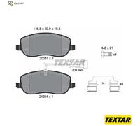 TEXTAR 2429401 Brake Pads Set Front for Fiat Croma