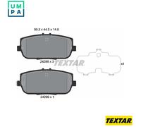 TEXTAR 2429801 Brake pad set