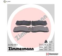 ZIMMERMANN 24316.170.1 Brake pad set