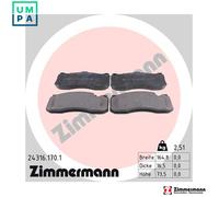 ZIMMERMANN 24316.170.1 Brake pad set
