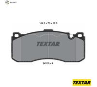 Textar Genuine OE Brake Pads 2431601 – Front Full Set of 4 for BMW Mini