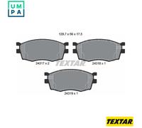 Brake Pads Set 2431701 Front Textar 581011GA00 581011GA10 581011GA20 581011GE00