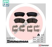 BRAKE PAD SET DISC BRAKE 24320.155.2 FOR HYUNDAI ix35/SUV JM TUCSON/IX35/II 1.2L