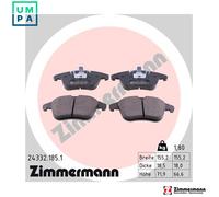 ZIMMERMANN 24332.185.1 Brake pad set