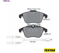 Textar Front Brake Pads fits Peugeot 508 SW Citroën C5 407 2433201