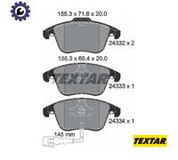 Genuine OE Textar Brake Pads Full Set Of 4 Front 2433301