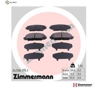 BRAKE PAD SET DISC BRAKE 24336.175.1 FOR TOYOTA 2ZR-FE 1.8L 4cyl COROLLA 1.3L