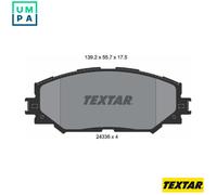 Textar Front Brake Pads fits Toyota Urban Cruiser Lexus HS Sai Auris