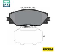 Textar Front Brake Pads fits Toyota RAV4 Mark X ZiO Prius Plus Zelas Auris
